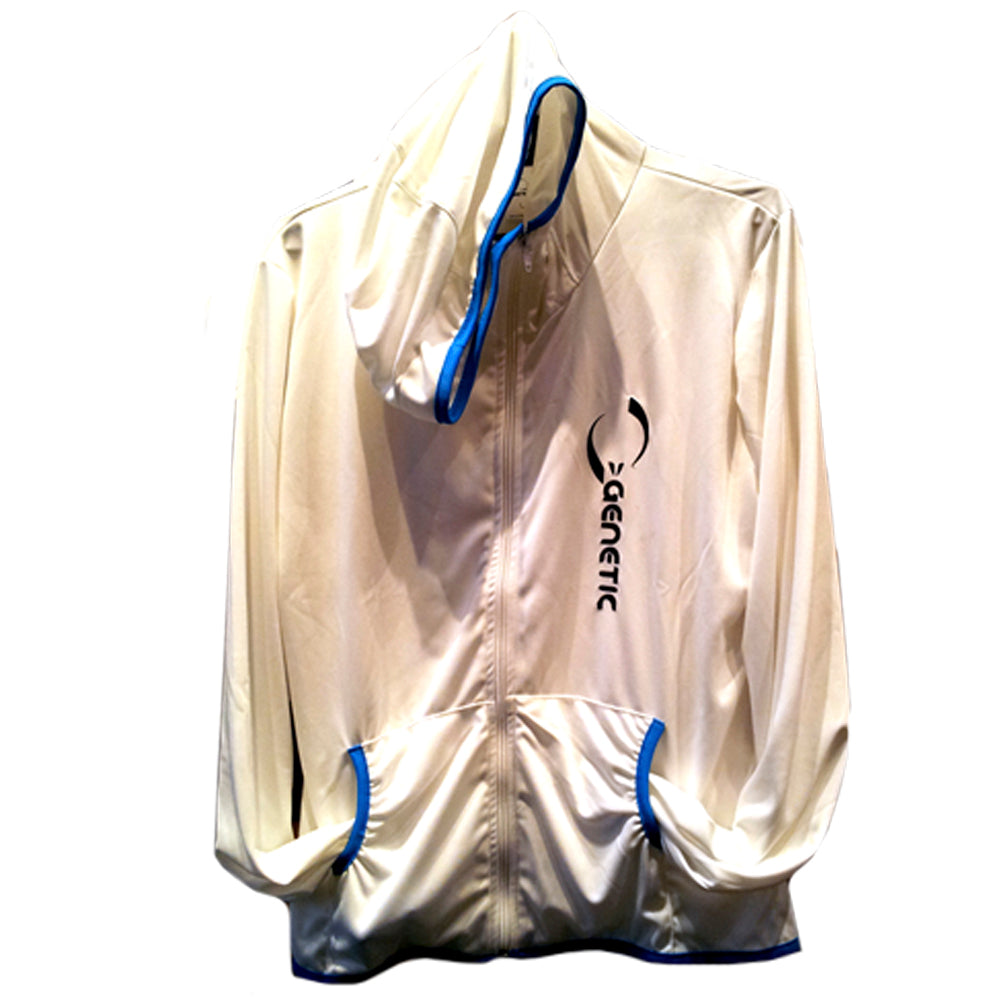 Genetic Campera dama tela set cierre y capucha