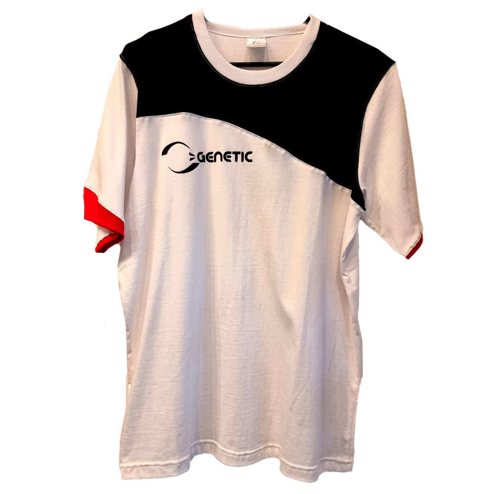 Camiseta de algodão de manga curta com estampa genética