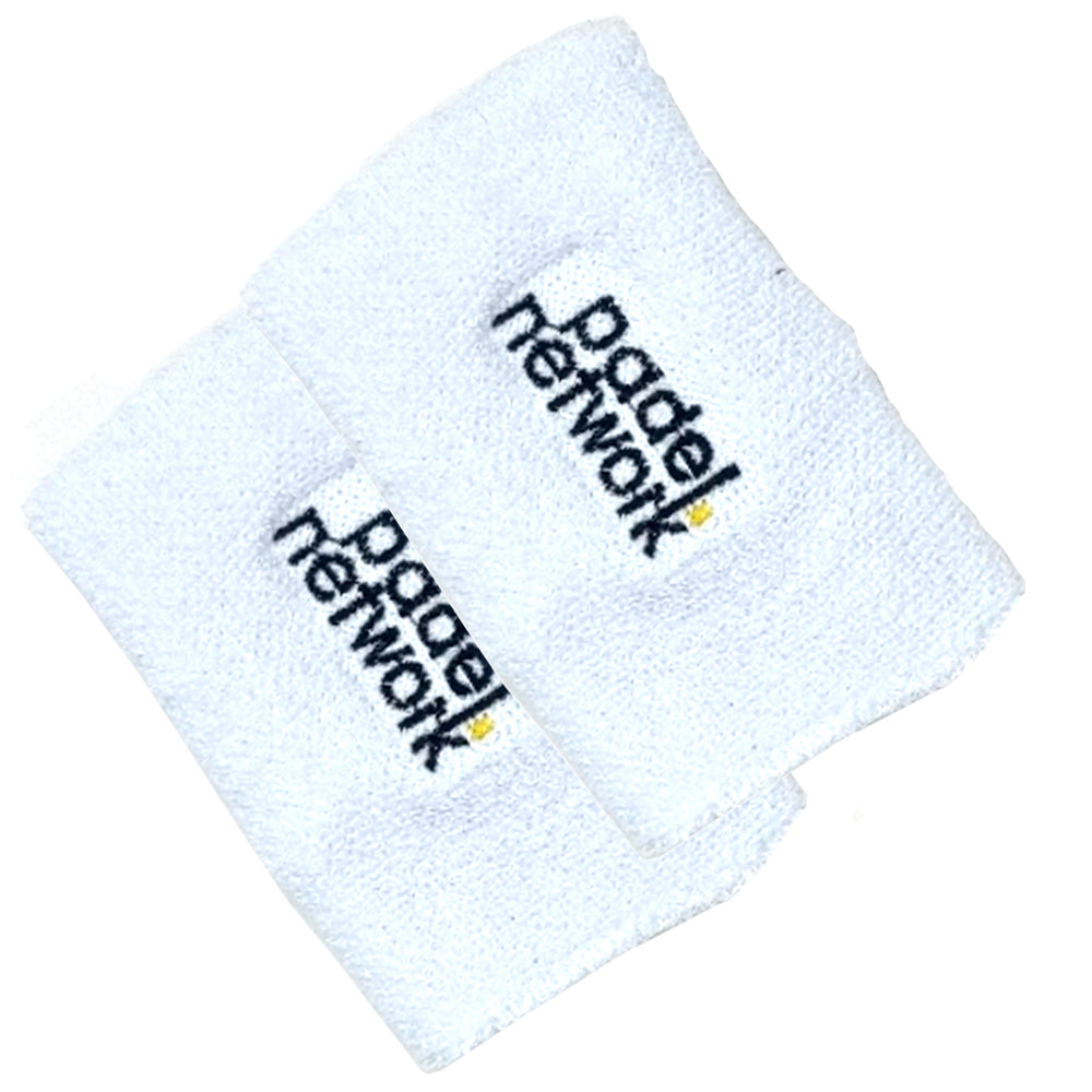 Par de munhequeiras de algodão para padelnetwork, 12 cm.