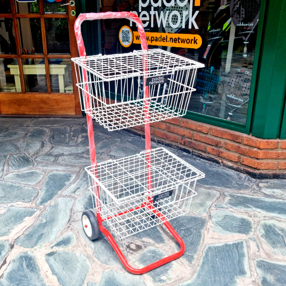 Padelnetwork Carro con dos canastos para entrenamiento